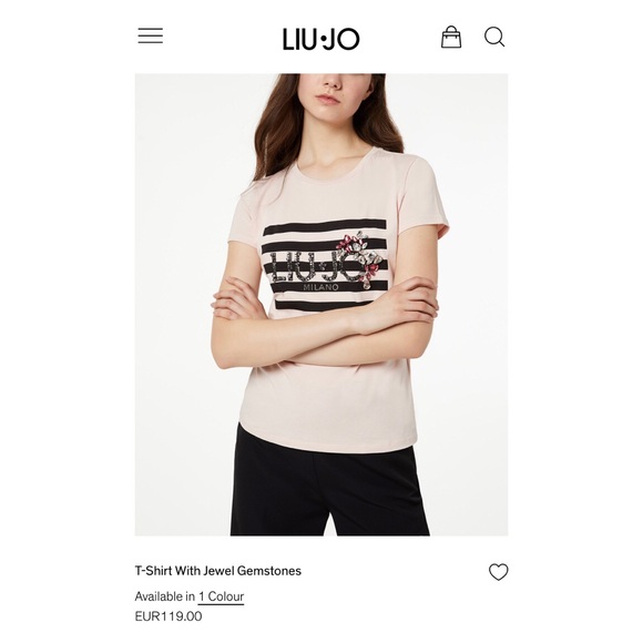 Liu JO purple stretch cotton Tee sz S - Picture 6 of 6